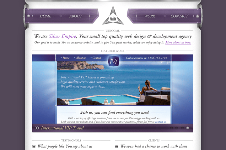 Silver Empire website preview